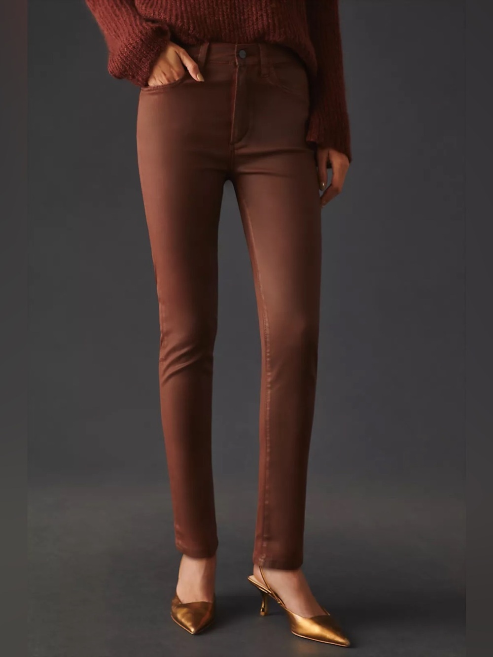 Joe's Jeans Charlie High-Rise Coated Skinny Jeans Like New, Size 31